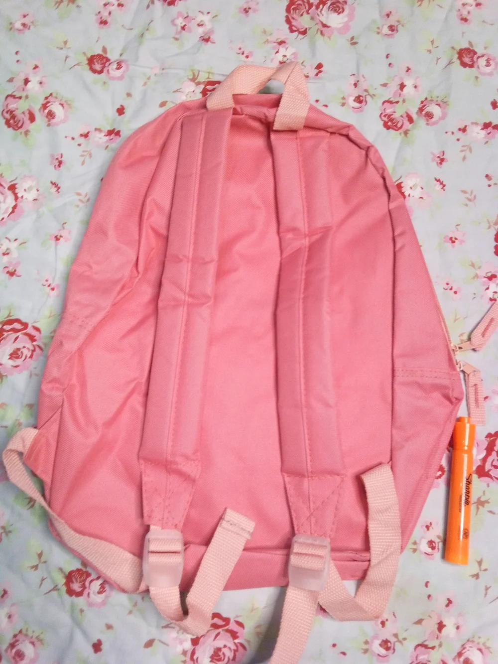 Classic Kids Pink Backpack with Front Zip Pocket